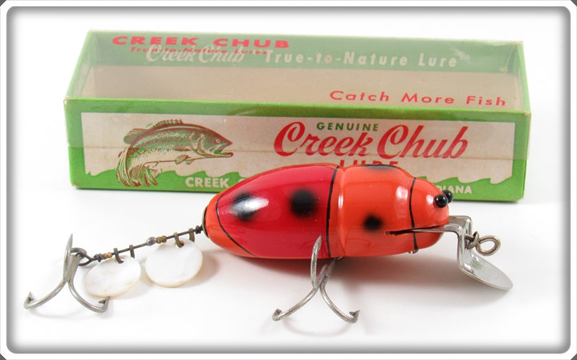Vintage Creek Chub Orange Beetle Lure In Box 3853 For Sale