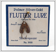 Vintage Shakespeare Fly Rod Flutter Lure On Card
