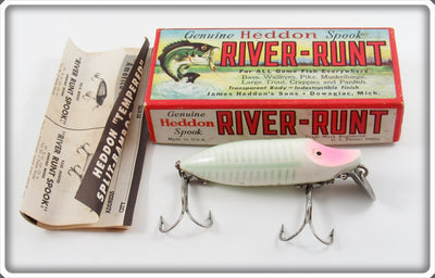 Heddon Spook Ray Chartreuse & White River Runt Lure In Box 9400 SR XCW