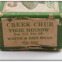 Creek Chub Red White & Red Head Pikie In Box 702