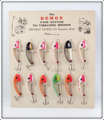 Vintage Republic Tackle Co Demon Fish Getter Dealer Display