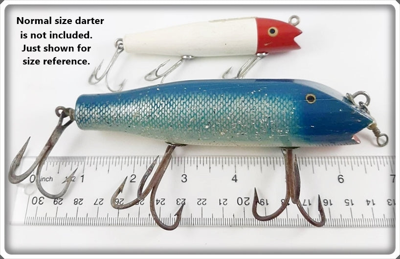 chewbacca fishing lure Creek Chub Blue Flash Uncatalogued Giant Musky Darter Lure For Sale