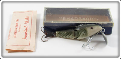 Vintage Simmons Bait Co Green Scale Shadrach Lure In Box 