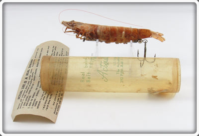 Vintage The Actual Lure Co Real Shrimp Lure In Tube 