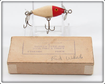 Clover Creek Baits Red & White River Midget Lure In Box