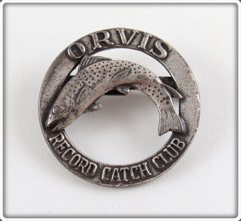 Vintage Orvis Record Catch Club Pin For Sale
