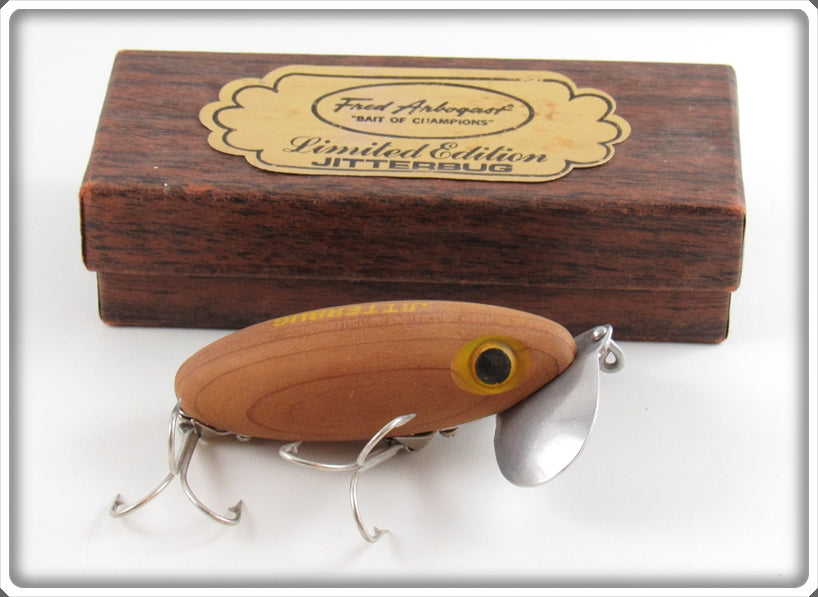 Fred Arbogast Limited Edition Cedar Jitterbug Lure In Box For Sale