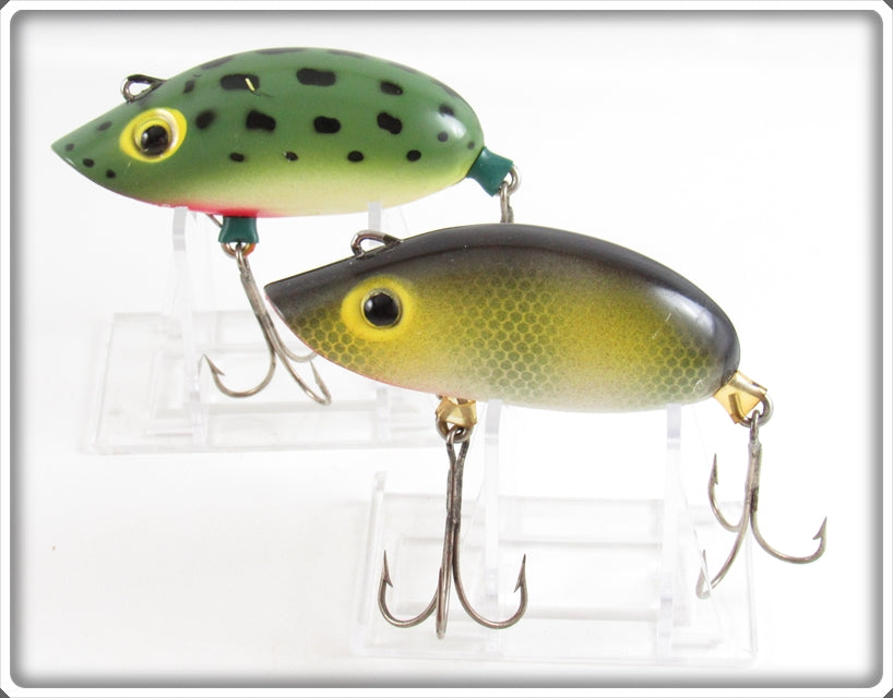 aqua bat fishing lures Vintage F. S. Burroughs Aqua Bat Pair In Large Picture Box For Sale