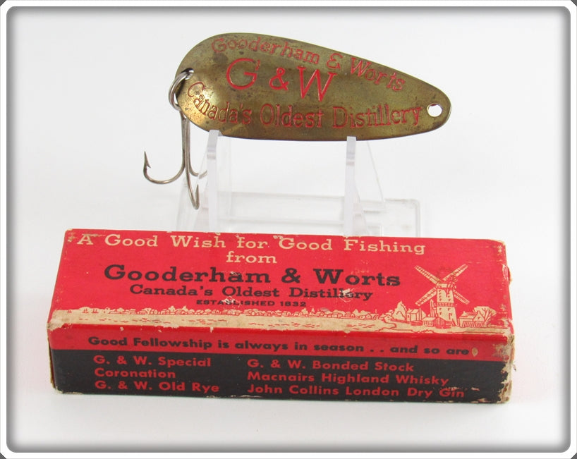 Vintage Gooderham & Worts Distillery Spoon Lure In Box For Sale