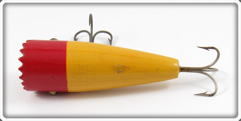 fish getter lure company Vintage The Spitter Bait Co Yellow & Red Bass Getter Lure For Sale