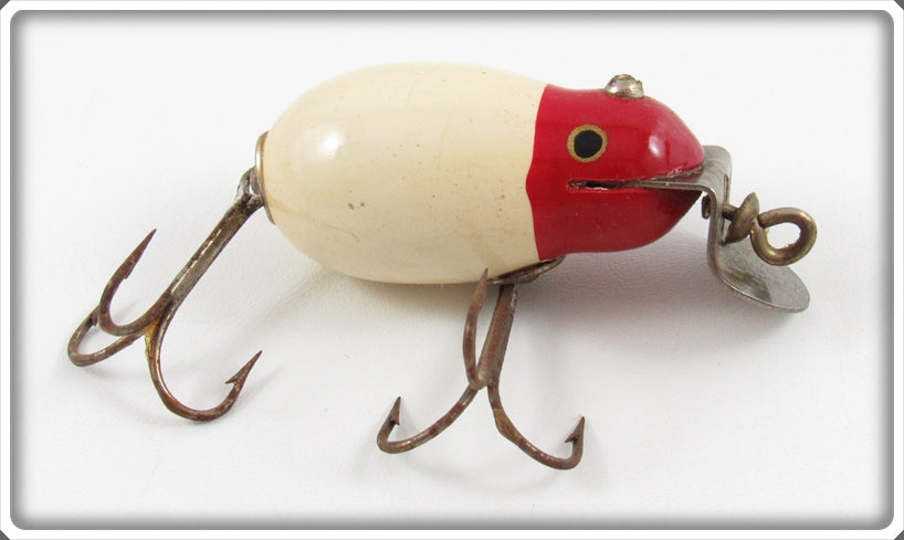 Vintage Creek Chub White Red Head Tiny Tim Lure 6402 For Sale