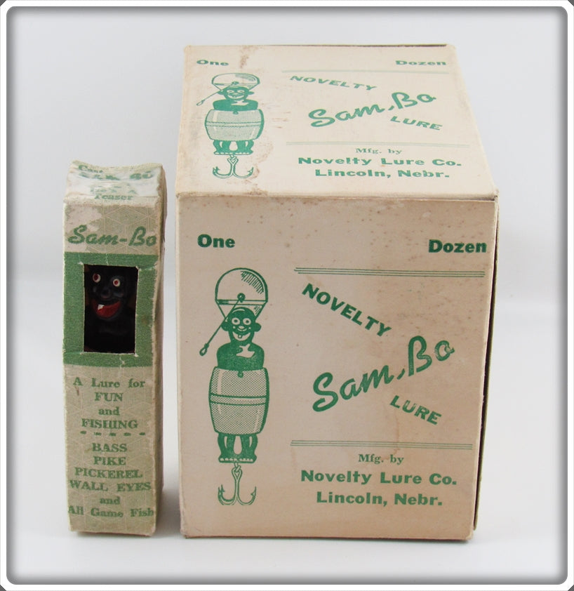Vintage Novelty Lure Co. Sam-Bo Lure With Dealer Box For Sale
