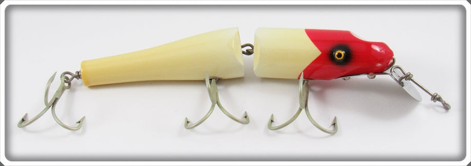 arrowhead fish hooks South Bend Red Arrowhead White Giant Jointed Pike Oreno Lure In Box