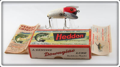 Heddon Red & White Shore Crazy Crawler In Box 2120 XRW