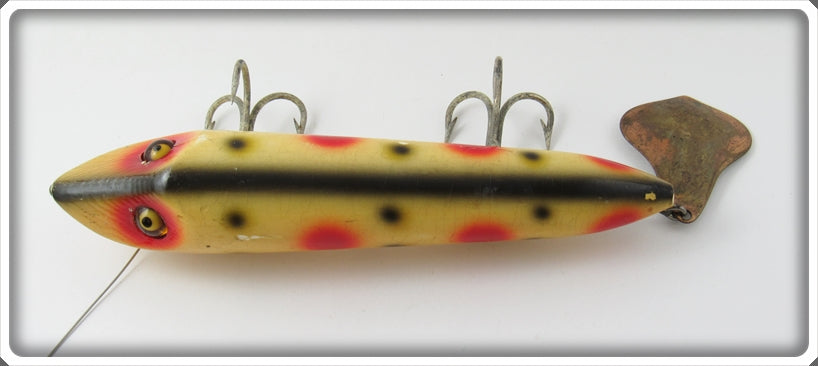 Vintage Heddon Strawberry Spotted Flaptail Lure 7050 S For Vintage Heddon Strawberry Spotted Flaptail Lure 7050 S For
