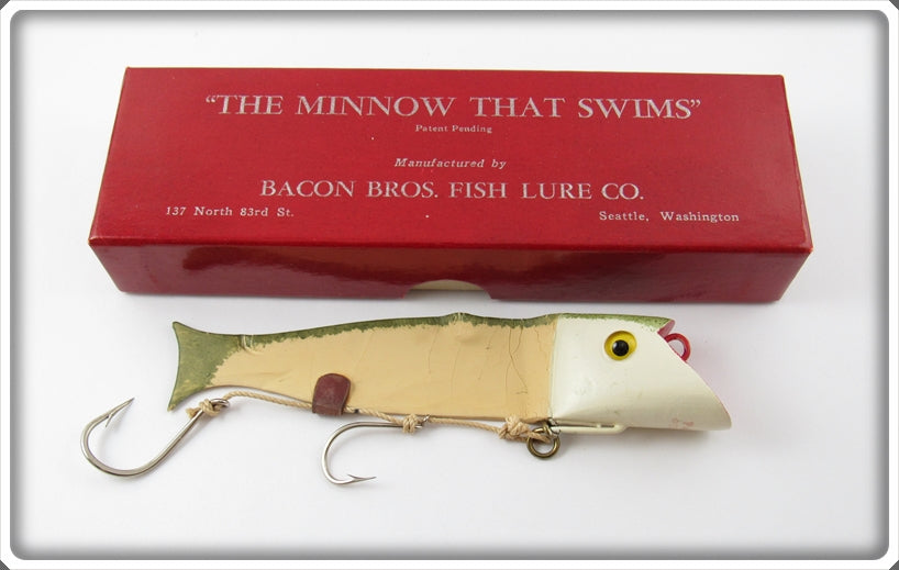 Vintage Bacon Bros Fish Lure Co Bacon Minnow Lure In Box For Sale