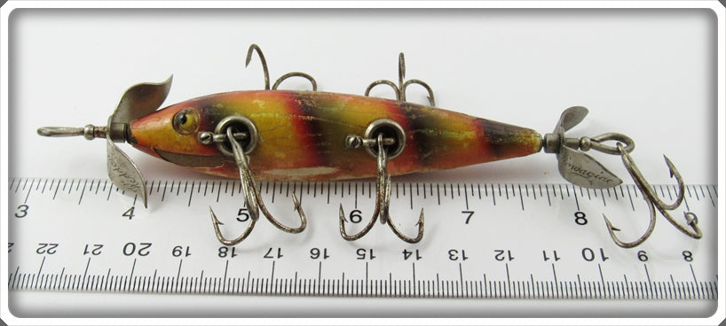 Vintage Heddon Bar Perch 150 Five Hook Minnow Lure 159A For Sale