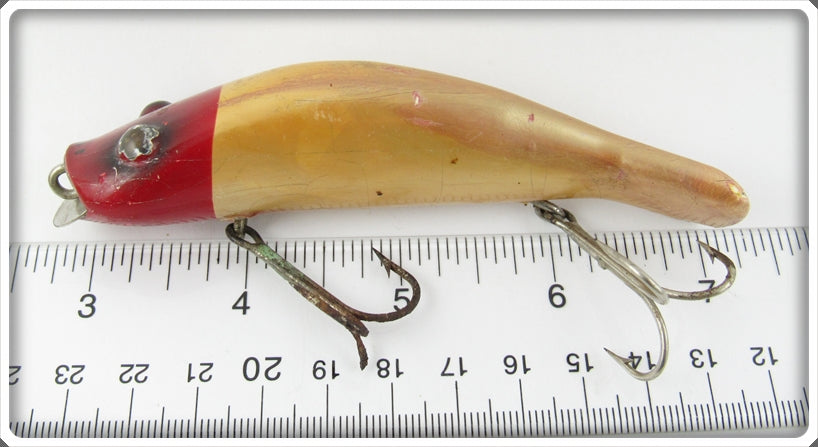 FISHING LURES PAW PAW 3 VINTAGE WOOD RIVER TYPE RED HEAD & WHITE FISHING LURES PAW PAW 3 VINTAGE WOOD RIVER TYPE RED HEAD & WHITE