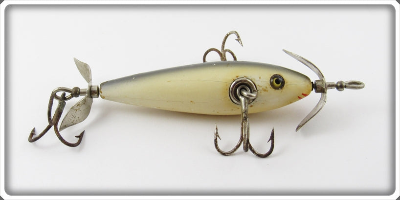 Vintage Pflueger Grey Slate Back Three Hook Neverfail Minnow Lure 3185