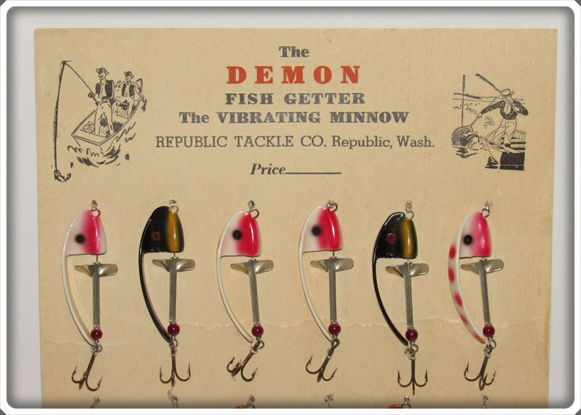 fish getter lure Republic Tackle Co Demon Fish Getter Vibrating Minnow Dealer Display