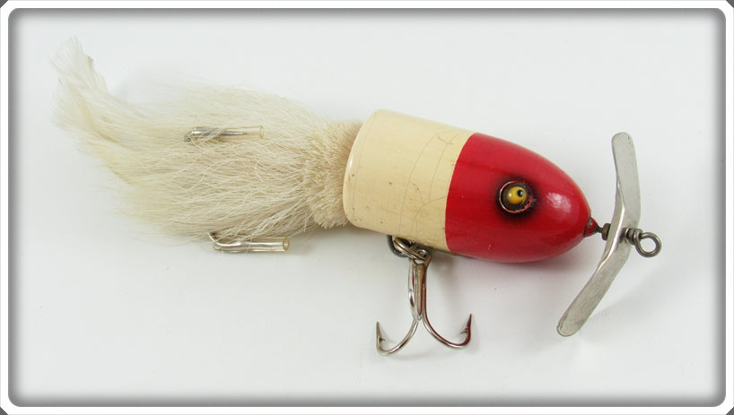 Vintage Marathon Bait Co Red & White Musk-E-Munk Lure In Box For