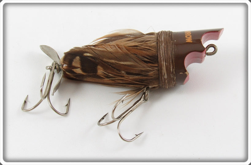 Vintage The Weezel Bait Co Brown Weezel Sparrow Lure In Box For