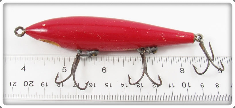 Vintage Lockhart Solid Red Water Witch Lure For Sale