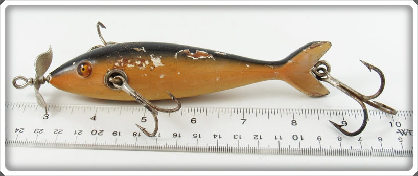 Vintage Heddon Black Sucker Muskellunge Minnow Lure 1300 For Sale