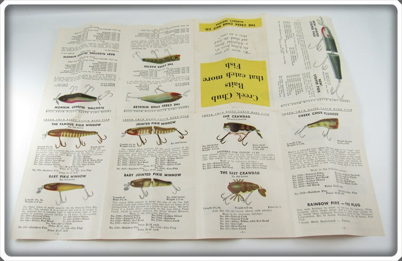 Creek Chub Baits That Catch More Fish Yellow Pocket Catalog Lure