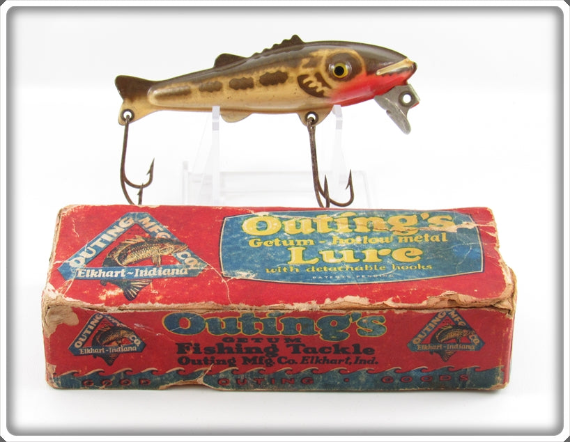 Vintage Outing Mfg Co Largemouth Bass Bassy Getum Lure In Box For Sale