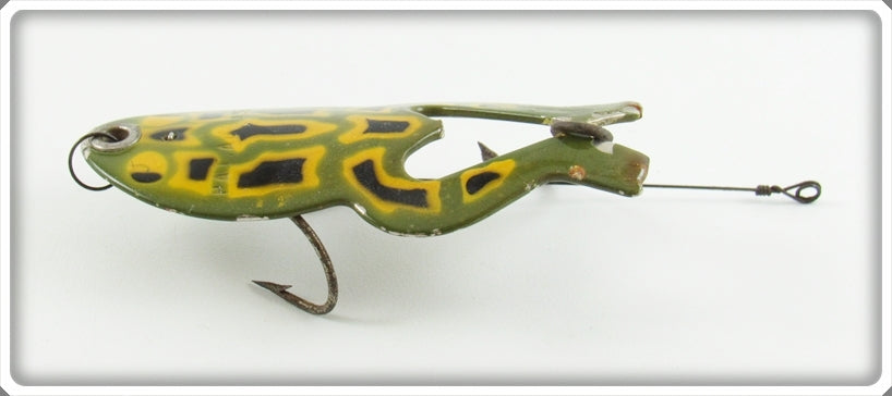 Vintage Heddon Frog Finish Spoon-y Frog Lure 3209B For Sale