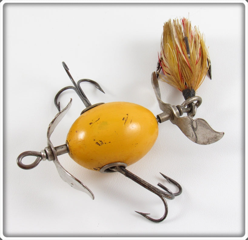 Vintage Shakespeare Solid Yellow Whirlwind Spinner Lure For Vintage Shakespeare Solid Yellow Whirlwind Spinner Lure For