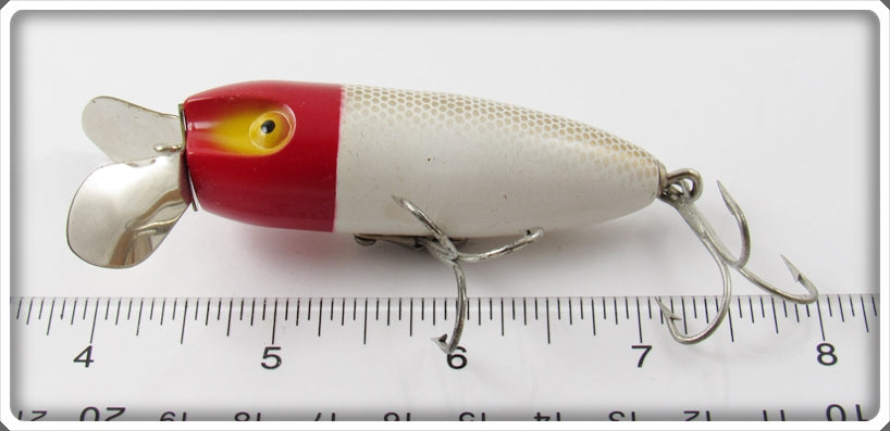 Vintage Makinen Tackle Co Red & White Waddle Bug Lure K10 A For