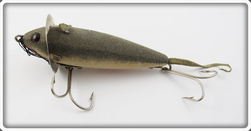 Heddon 210 Gray Mouse W/ 2 Piece Hardware Early Surface Lure 