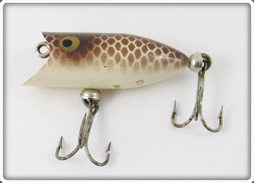 Vintage Heddon Brown Scale Tiny Lucky 13 Lure 370 BR For Sale