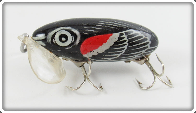 Arbogast Seein's Believin' Clear Plastic Lip Red Wing Blackbird Jitterbug