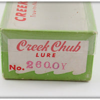 Creek Chub Yellow Pickerel Jointed Pikie Empty Box 2600 Y