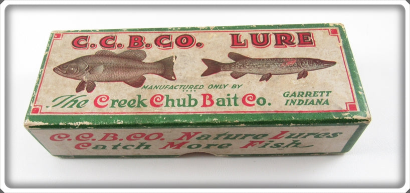 Vintage Creek Chub Silver Shiner Baby Pikie Large Stamp Empty Box 903