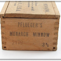 The Enterprise Mfg Co Pflueger's Monarch Minnow Empty Wood Box 2179