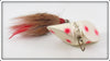 Vintage Ed Latiano White Red Spots Whirl Oreno Type Lure