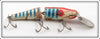 Creek Chub White With Red Back & Blue Stripes Jointed Pikie 2600 DD Special