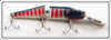 Creek Chub White With Blue Back & Red Stripes Jointed Pikie 2600 DD Special