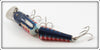 Creek Chub White With Blue Back & Red Stripes Jointed Pikie 2600 DD Special ~