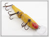 Creek Chub Solid Yellow With Red Chin Jointed Pikie 2600 DD Special