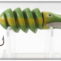 Vintage Zink Artificial Bait Co. Green Zink Screwtail Lure