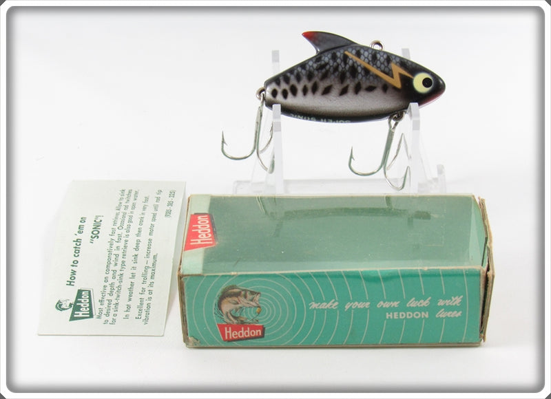 Vintage Heddon Black Crappie Super Sonic Lure In Box 9385 BC For Sale