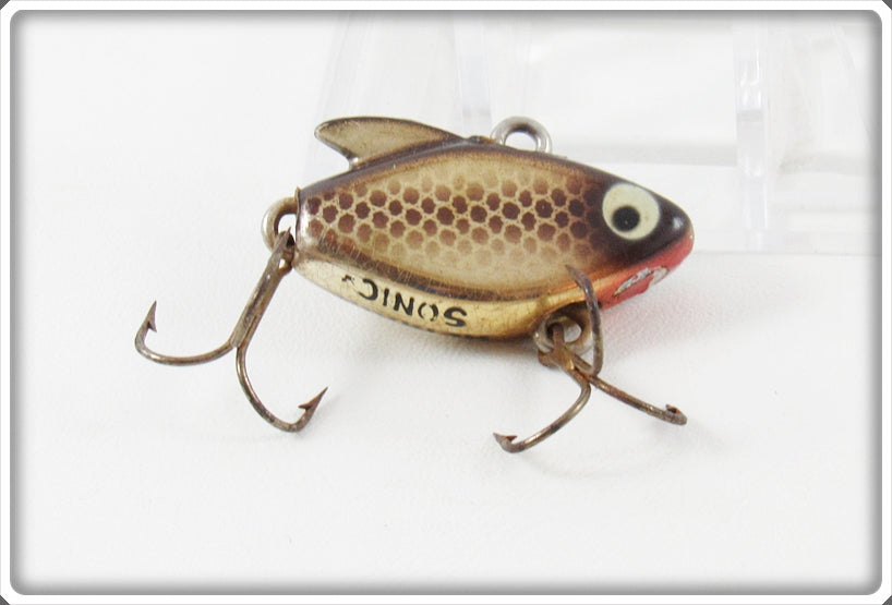 Vintage Heddon Gold Brown Chrome Ultra Sonic 327 VGS Lure