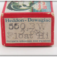 Heddon Black & White Float Hi Empty Box 550 BW