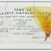 Al Foss Yellow Colored Bucktail Streamer In Package