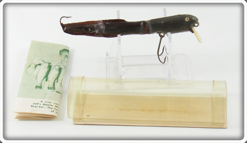 Vintage Jeffers Mfg Co Jeff's Real Eel Lure In Tube